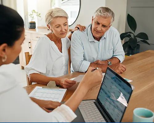 couple meeting with a banker