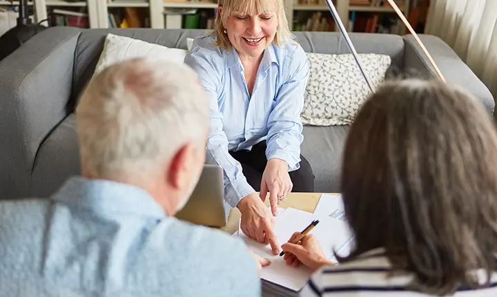 couple meeting with advisor